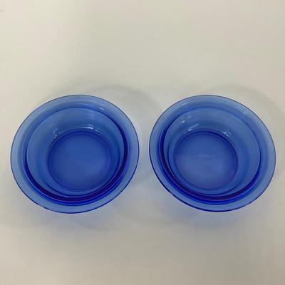 -289- GLASSWARE | Moderntone Hazel Atlas Glass Co. | Small Bowls & Large Bowl