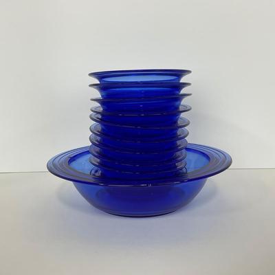 -289- GLASSWARE | Moderntone Hazel Atlas Glass Co. | Small Bowls & Large Bowl