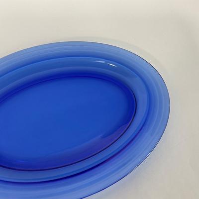 -290- GLASSWARE | Moderntone Hazel Atlas Glass Co. | Creamer, Sugar, & Platter