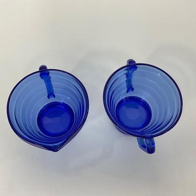 -290- GLASSWARE | Moderntone Hazel Atlas Glass Co. | Creamer, Sugar, & Platter