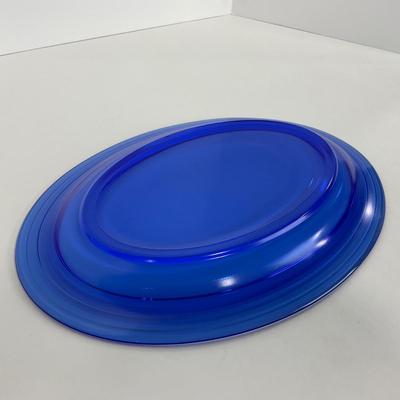-290- GLASSWARE | Moderntone Hazel Atlas Glass Co. | Creamer, Sugar, & Platter