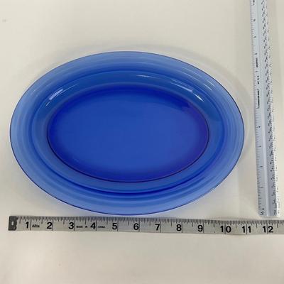 -290- GLASSWARE | Moderntone Hazel Atlas Glass Co. | Creamer, Sugar, & Platter