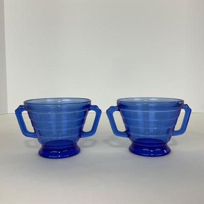 -291- GLASSWARE | Moderntone Hazel Atlas Glass Co. | Sugar Dishes