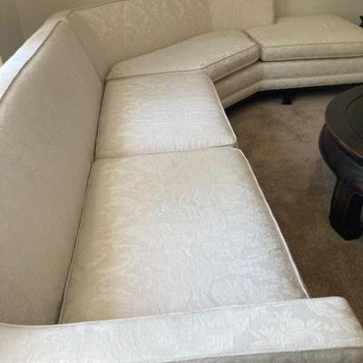 Vintage Two Piece White Sofa