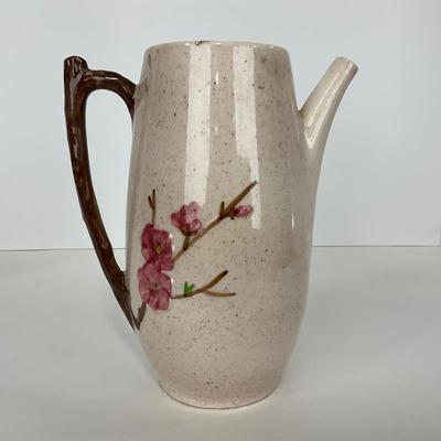 -293- POTTERY | Poppytrail Peach Blossom Metlox | Tea Pot, Salt & Pepper Shakers