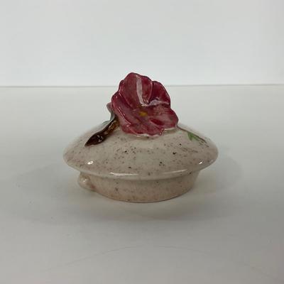 -293- POTTERY | Poppytrail Peach Blossom Metlox | Tea Pot, Salt & Pepper Shakers