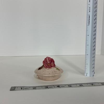 -293- POTTERY | Poppytrail Peach Blossom Metlox | Tea Pot, Salt & Pepper Shakers