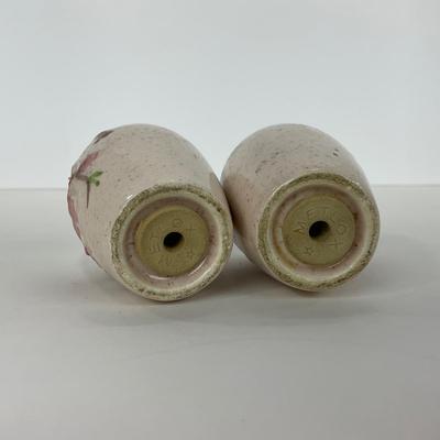 -293- POTTERY | Poppytrail Peach Blossom Metlox | Tea Pot, Salt & Pepper Shakers