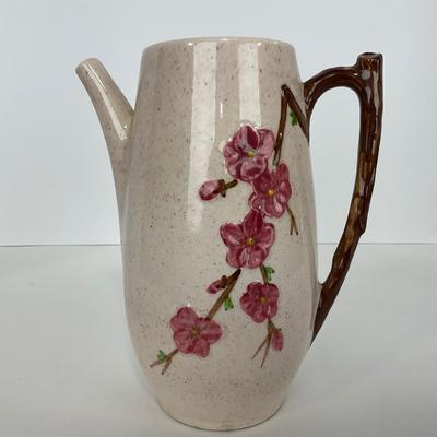 -293- POTTERY | Poppytrail Peach Blossom Metlox | Tea Pot, Salt & Pepper Shakers