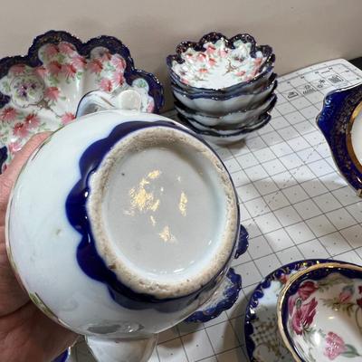 Bavarian China Blue with Roses