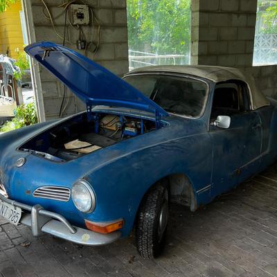 OH!!! A 1971 Karman Ghia Blue Convertible