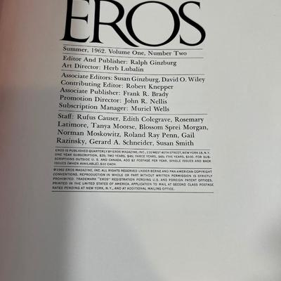 3 Volumes of Eros Dated 1962 