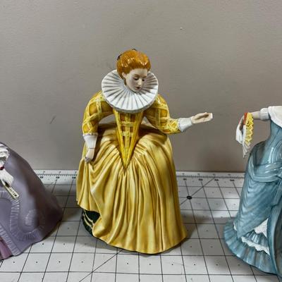 3 Franklin Porcelain Figurines 