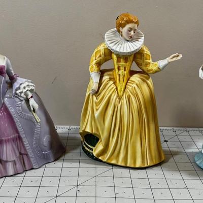 3 Franklin Porcelain Figurines 