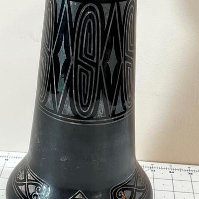 Black Art Deco Vase