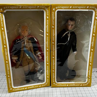 George Washington and Abraham Lincoln Effeenbee Dolls. 