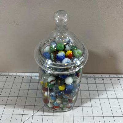 Quart Jar of Vintage Marbles 