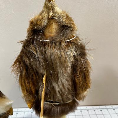 Eskimo Figurines with Real Fur 