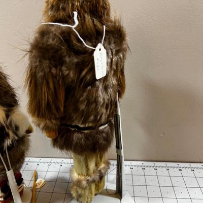 Eskimo Figurines with Real Fur 