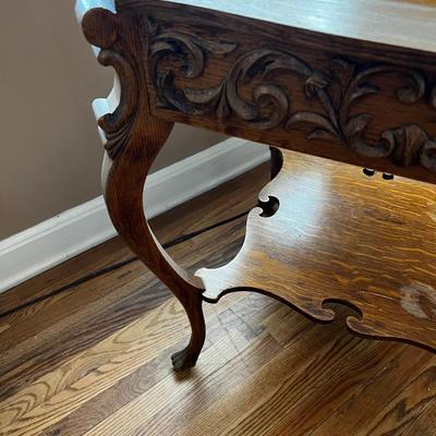 Oak Occasional Table Victorian Era 