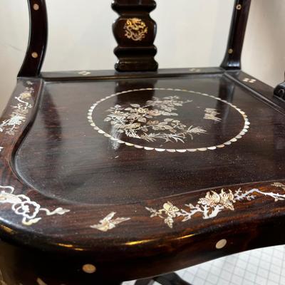 Asian Chair with Mother of Pearl inlay
