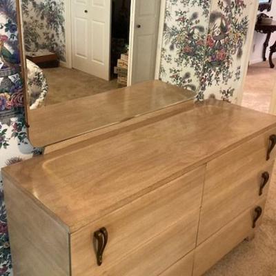 Vintage Dresser With Mirror And Two Night Stands
