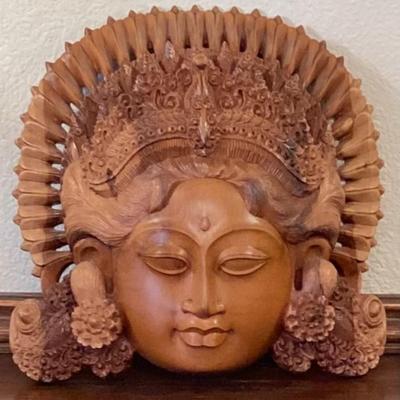 Intricate Carved Wooden Face Bali