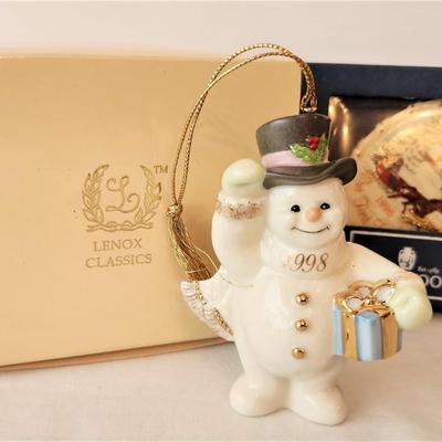 Lot #142  Four LENOX Ornaments - 1 Wedgwood -  with boxes