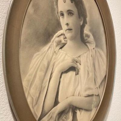 Antique Portrait Of Woman Circa 1900