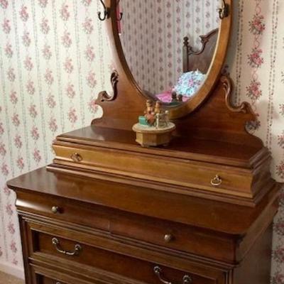 Vintage Dresser With Mirror