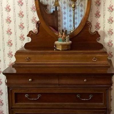 Vintage Dresser With Mirror