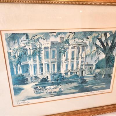 Lot #143  Framed Print "Nottoway Plantation" - Signed