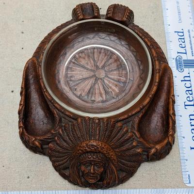 Rare Vintage Indian Chief Pipe Holder and Ashtray, Sheboygan, Wi