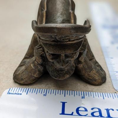 Bronze(?) Tobacco Pipe Holder Nautical Old Fisherman PM Craftsman