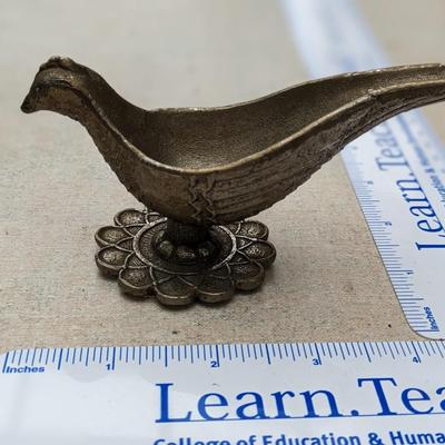 Pewter Partridge Pipe Rest Holder