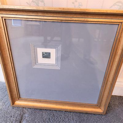Lot #153 Interesting Small Contemporary Engraving - signed/numbered EGRET