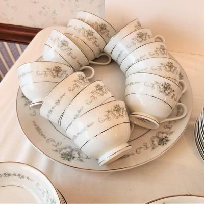 Lot #155  Large Set of MidCentury China in the "Gainsborough" pattern