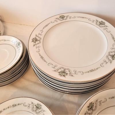Lot #155  Large Set of MidCentury China in the "Gainsborough" pattern
