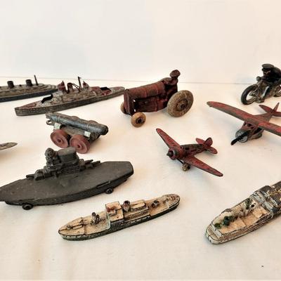 Lot #156  Large Lot of Vintage Metal TOOTSIE Toys