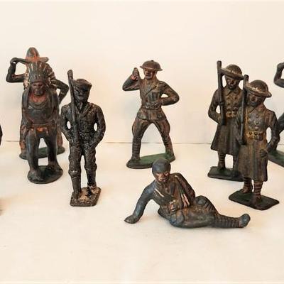 Lot #157  Lot of Antique TOOTSIE Metal Toys - 20 pieces