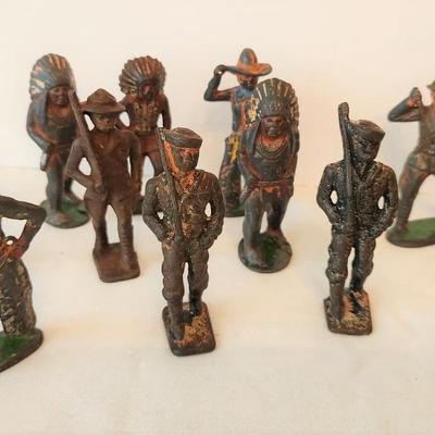 Lot #157  Lot of Antique TOOTSIE Metal Toys - 20 pieces