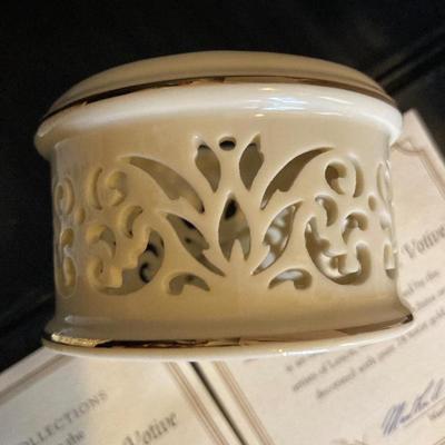 LENOX 24k Gold Accented  BONE CHINA VOTIVES WITH COA