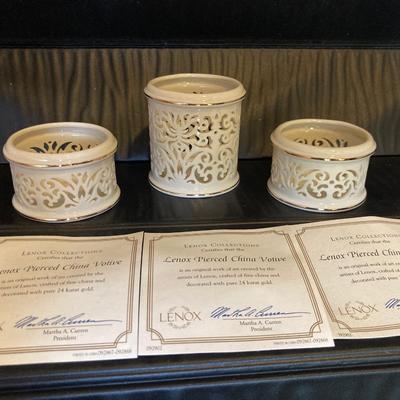 LENOX 24k Gold Accented Bone china votive candle HoldersðŸ¤¨ðŸ§