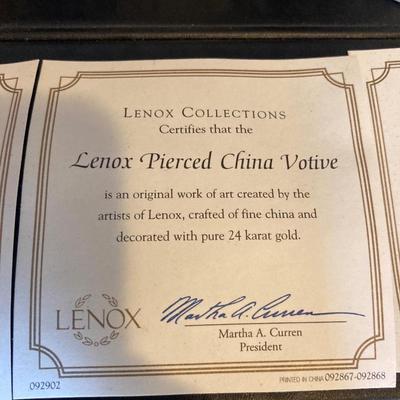 LENOX 24k Gold Accented Bone china votive candle HoldersðŸ¤¨ðŸ§