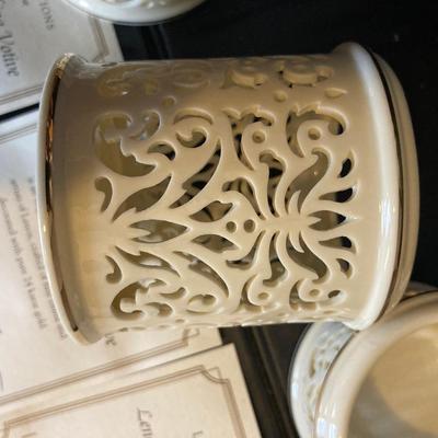 LENOX 24k Gold Accented Bone china votive candle HoldersðŸ¤¨ðŸ§