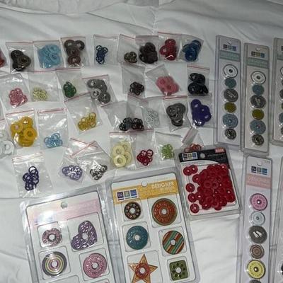 lot of eyelets and gromlets for arts and craft