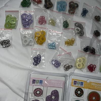 lot of eyelets and gromlets for arts and craft