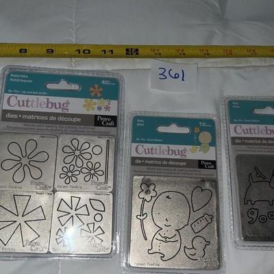 lot of 5 cuttlebug die cuts see pics