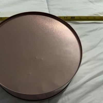 pink metal canister for storage