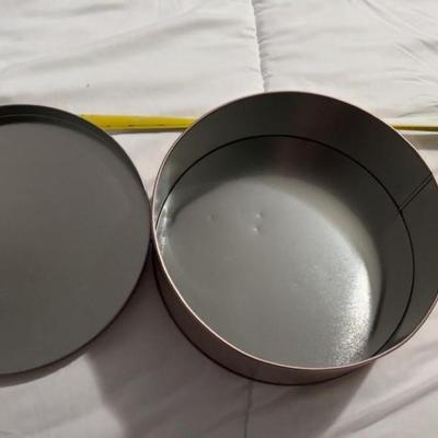 pink metal canister for storage